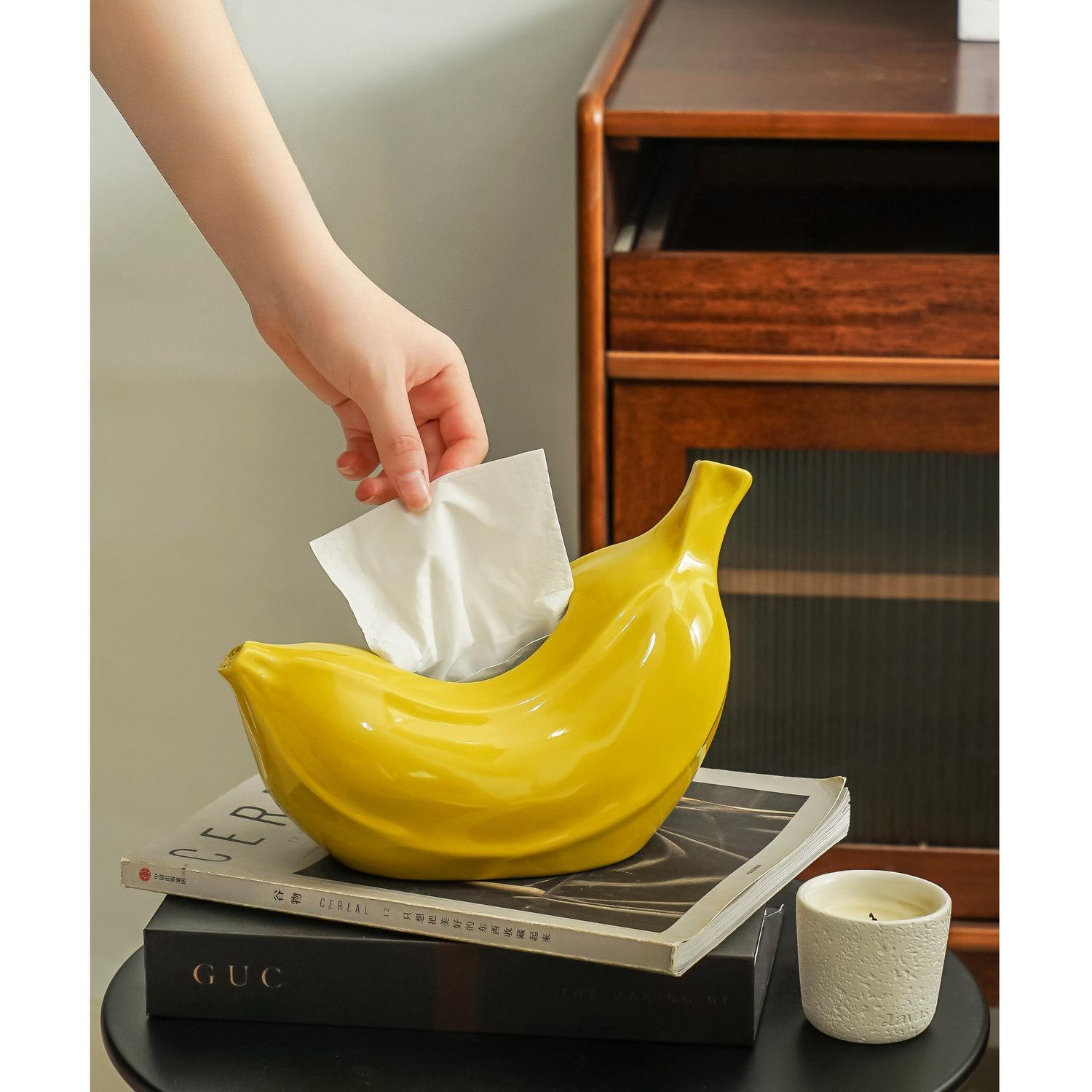 Banana Tissue Box Ceramic Creative No Anxiety Home Decor for Living Room Table жёлтый
Banana Tissue Box Ceramic Creative No Anxiety Home Decor for Living Room Table жёлтый