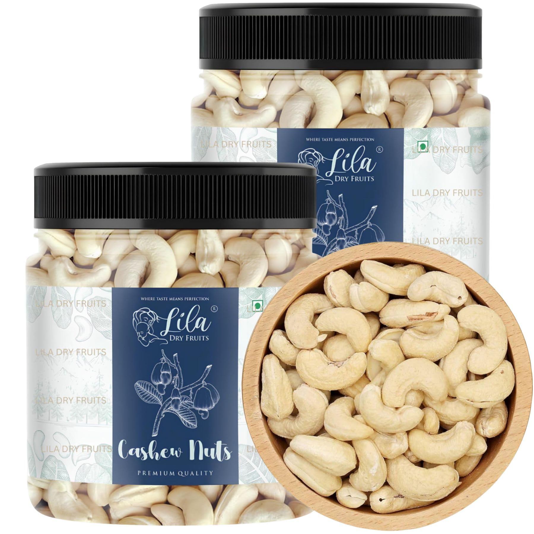 LILA DRY FRUITS Cashews 500 Gms x 2 | Natural and Unsalted Whole Cashew | Premium Kaju Ideal for Dieting, Snacking, Cooking, and Baking | Protein
LILA DRY FRUITS Cashews 500 Gms x 2 | Natural and Unsalted Whole Cashew | Premium Kaju Ideal for Dieting, Snacking, Cooking, and Baking | Protein