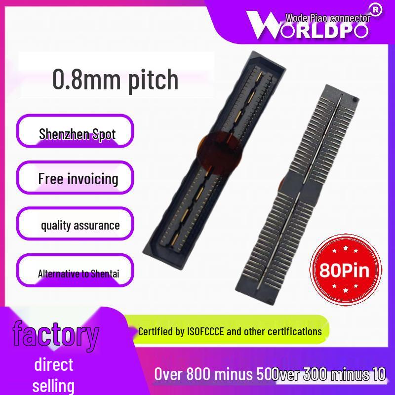 80-Pin 0.8mm Pitch Male Connector for SINTAI QTE-040-03-L/F/C-D-A-K-TR
80-Pin 0.8mm Pitch Male Connector for SINTAI QTE-040-03-L/F/C-D-A-K-TR