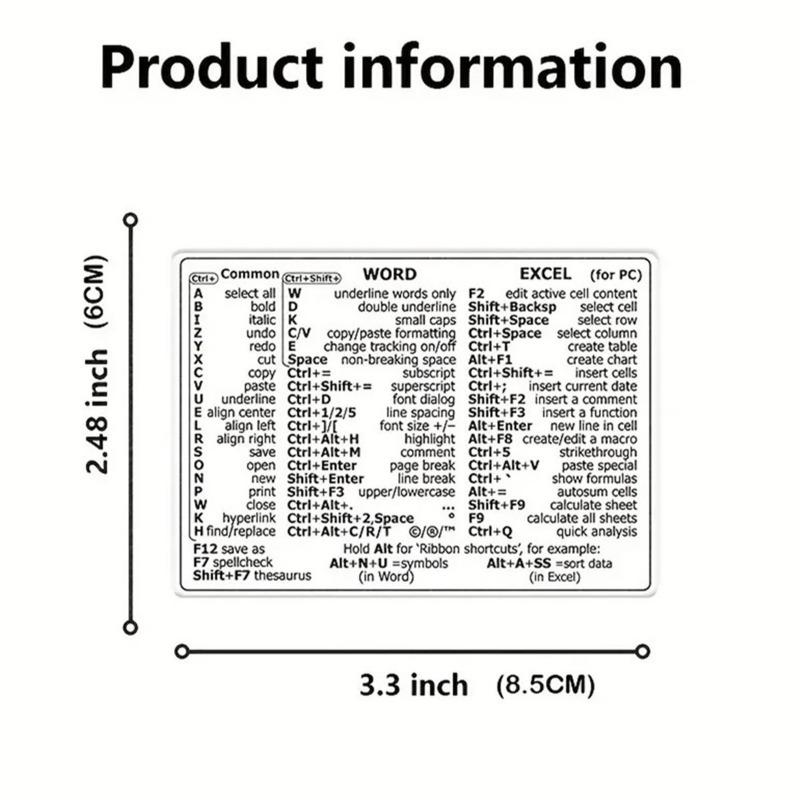 5 шт. Наклейка-шпаргалка с горячими клавишами для компьютера, самоклеящаяся, для ПК с Windows, ноутбука, настольного компьютера, для быстрого доступа
5 шт. Наклейка-шпаргалка с горячими клавишами для компьютера, самоклеящаяся, для ПК с Windows, ноутбука, настольного компьютера, для быстрого доступа