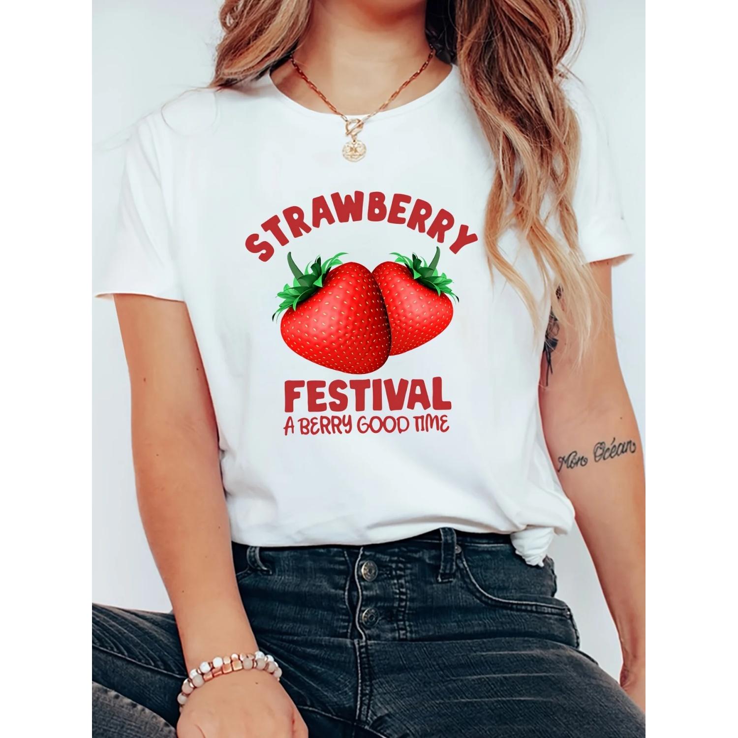 Summer Girl Cotton T-Shirts Cute Funny Strawberries Print T Shirt For Women Fashion Pattern Short Sleeve Casual O-neck Tops XXXXXL білий
Summer Girl Cotton T-Shirts Cute Funny Strawberries Print T Shirt For Women Fashion Pattern Short Sleeve Casual O-neck Tops XXXXXL білий