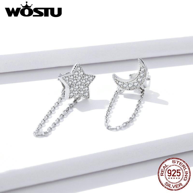 WOSTU 925 стерлингового серебра циркон длинное звено болтаться серьги ювелирные изделия цепочка звено звезда луна капля серьги
WOSTU 925 стерлингового серебра циркон длинное звено болтаться серьги ювелирные изделия цепочка звено звезда луна капля серьги