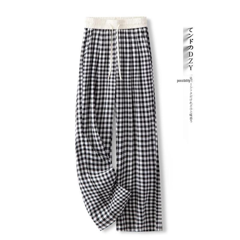 Women s 2025 Spring/Autumn Plaid Wide-Leg Drape Pants - Color Block, Elastic Waist, Versatile Straight-Leg Style. 29/XL (115-125 jin)
Women s 2025 Spring/Autumn Plaid Wide-Leg Drape Pants - Color Block, Elastic Waist, Versatile Straight-Leg Style. 29/XL (115-125 jin)