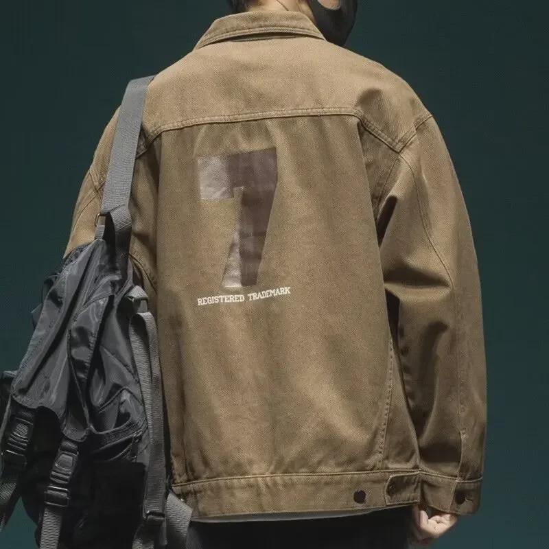 Men s Japanese-Inspired Khaki Denim Workwear Jacket - Loose Fit, Retro Autumn Style XL хакі
Men s Japanese-Inspired Khaki Denim Workwear Jacket - Loose Fit, Retro Autumn Style XL хакі