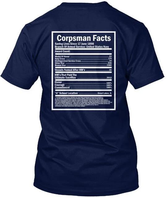 Hospital Corpsman Facts Tee T-Shirt Made in the USA Size S to 5XL 2XL
Hospital Corpsman Facts Tee T-Shirt Made in the USA Size S to 5XL 2XL