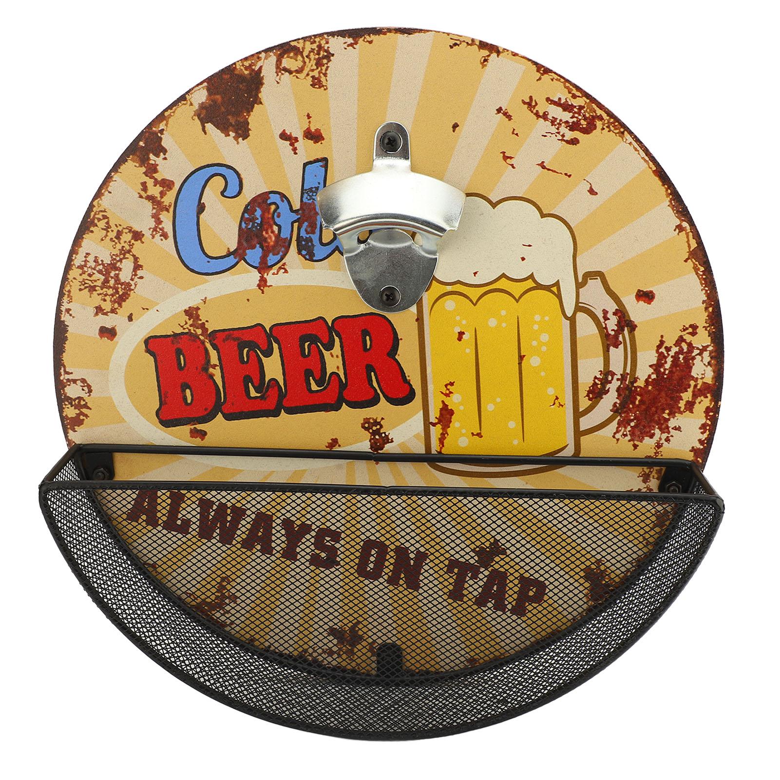 Wall Mounted Bottle Opener Vintage Round Shape Beer Bottle Opener with Cap Catcher
Wall Mounted Bottle Opener Vintage Round Shape Beer Bottle Opener with Cap Catcher