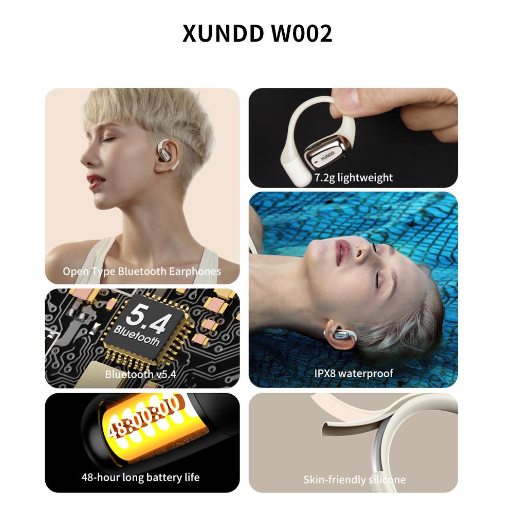 XUNDD W002 ENC Noise Reduction Bluetooth-compatible Earhook Earbuds Open Ear Earphone Black
XUNDD W002 ENC Noise Reduction Bluetooth-compatible Earhook Earbuds Open Ear Earphone Black