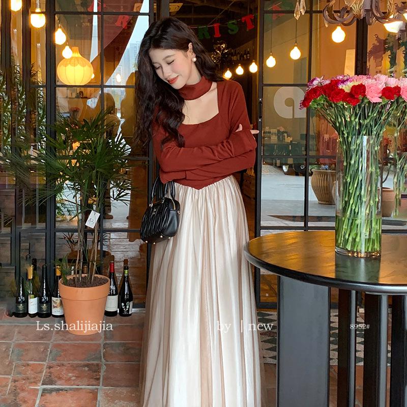 LS Retro Elegant Color Block Dress - Winter New Arrival Women s Fashion 8952# Small красный
LS Retro Elegant Color Block Dress - Winter New Arrival Women s Fashion 8952# Small красный
