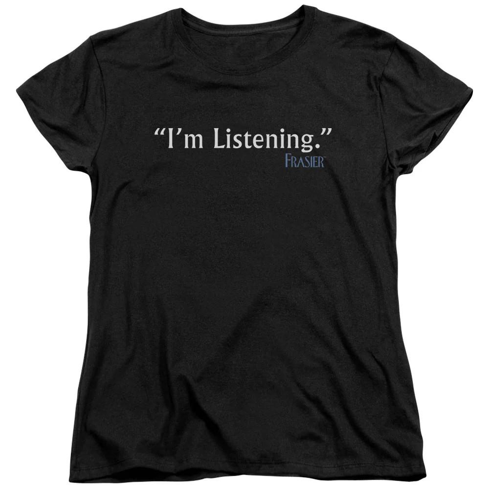 Frasier Im Listening Womens T Shirt Black Officially Licensed 4XL
Frasier Im Listening Womens T Shirt Black Officially Licensed 4XL