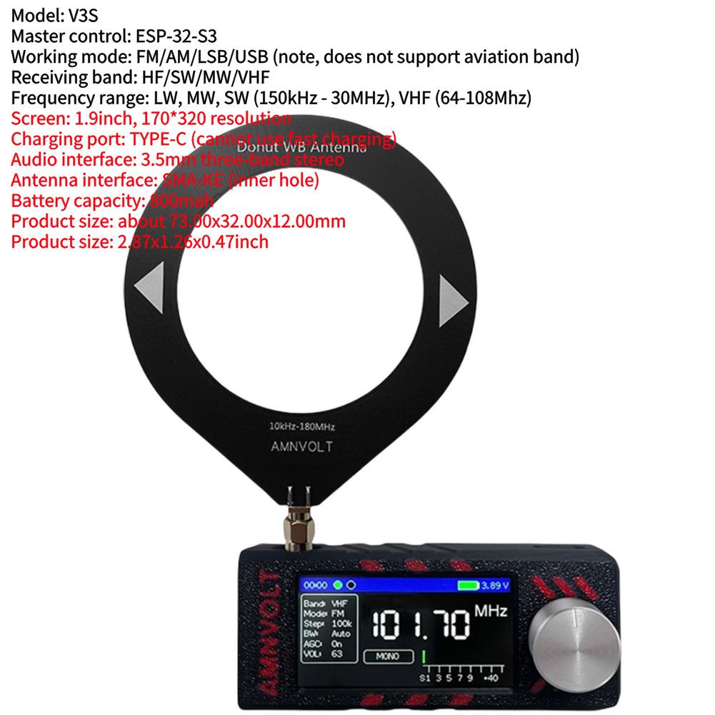 Радио Si4732 DSP AMNVOLT V4 ATS MINI с антенной 1,9-дюймовым IPS-экраном LSB USB транзисторные карманные радиоприемники для дома и улицы
Радио Si4732 DSP AMNVOLT V4 ATS MINI с антенной 1,9-дюймовым IPS-экраном LSB USB транзисторные карманные радиоприемники для дома и улицы