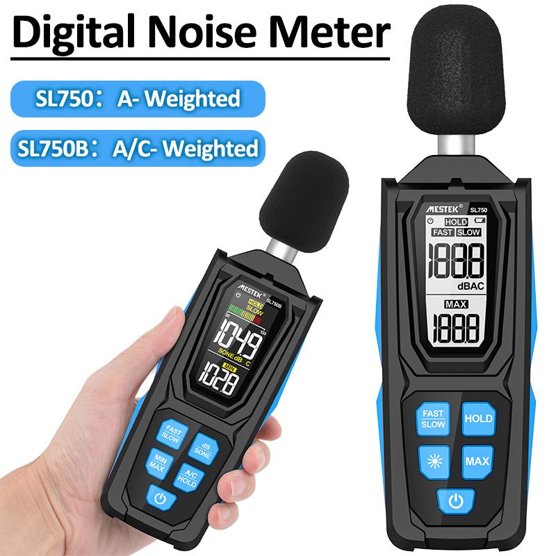 SL750/SL750B Digital Noise Meter 30-130dB Decibel Meter Portable Noise Meter Max/Min Professional Sonometer Noise Tester
SL750/SL750B Digital Noise Meter 30-130dB Decibel Meter Portable Noise Meter Max/Min Professional Sonometer Noise Tester