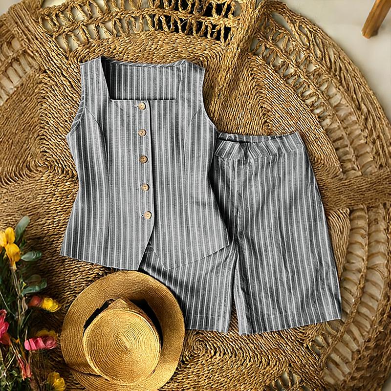 ZANZEA Women Sleeveless Vest Tops and Shorts Summer Two Piece Suit Sets 5XL сірий колір
ZANZEA Women Sleeveless Vest Tops and Shorts Summer Two Piece Suit Sets 5XL сірий колір