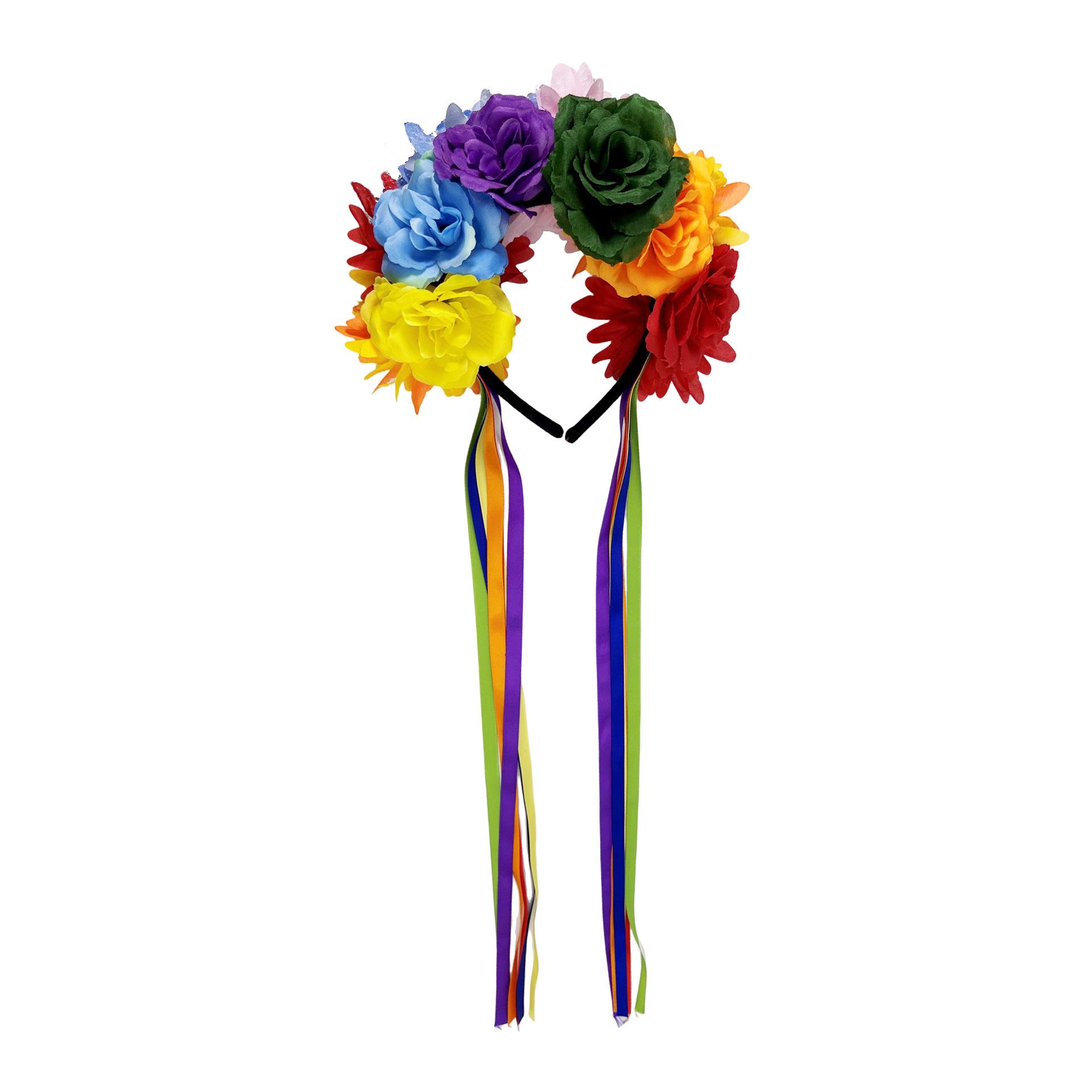 Rainbow Flower Headpiece Flower Headband Ribbon Headband For Costume Halloween Party Festival Party Headdress Hair Accessories
Rainbow Flower Headpiece Flower Headband Ribbon Headband For Costume Halloween Party Festival Party Headdress Hair Accessories