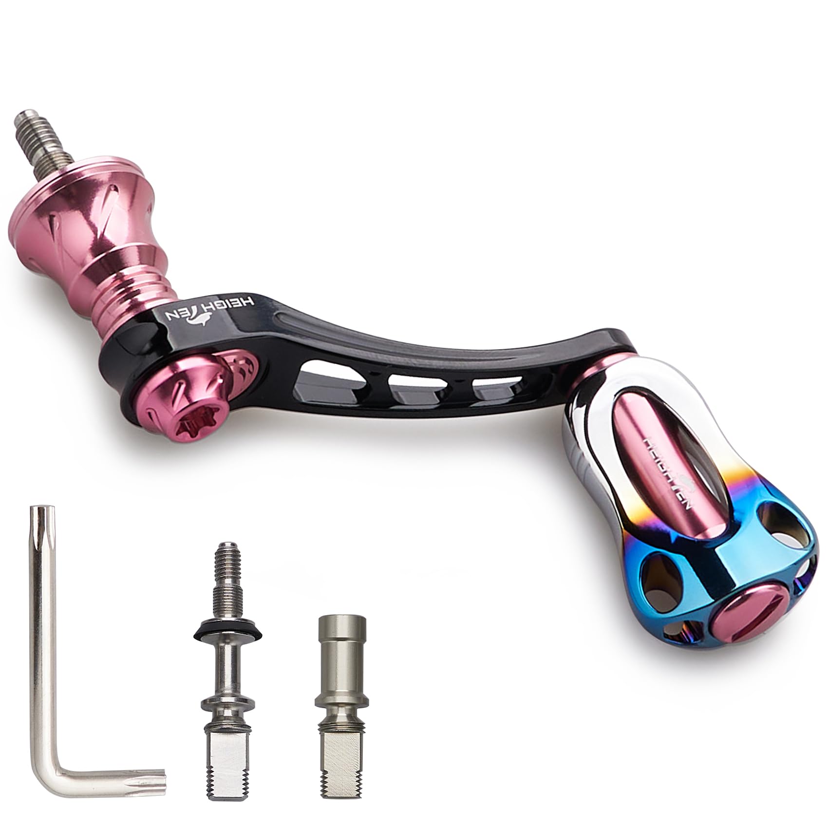 HEIGHTEN 45-50mm Variable Reel Handle with 22mm Aluminum Knob / 20mm Carbon Knob for Shimano Daiwa Universal Spinning & Sakura Pink 952
HEIGHTEN 45-50mm Variable Reel Handle with 22mm Aluminum Knob / 20mm Carbon Knob for Shimano Daiwa Universal Spinning & Sakura Pink 952