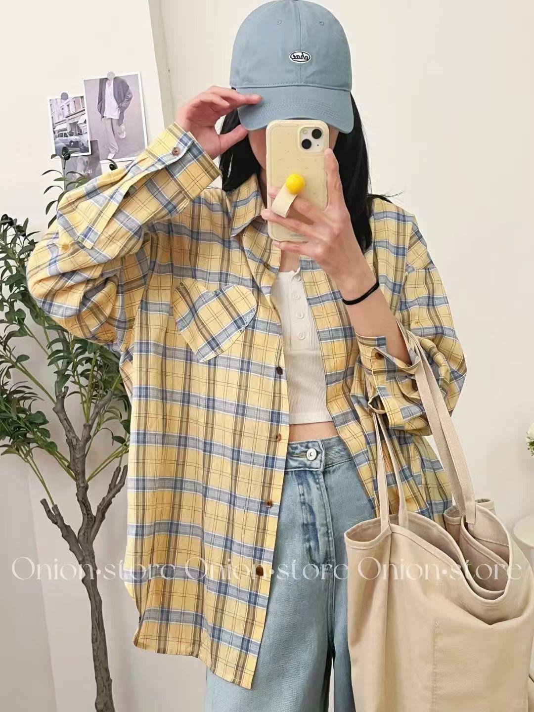 Heart Patch Color Block Plaid Shirt - Women s Korean Style Sun Protection Top for Spring/Summer Medium жёлтый
Heart Patch Color Block Plaid Shirt - Women s Korean Style Sun Protection Top for Spring/Summer Medium жёлтый