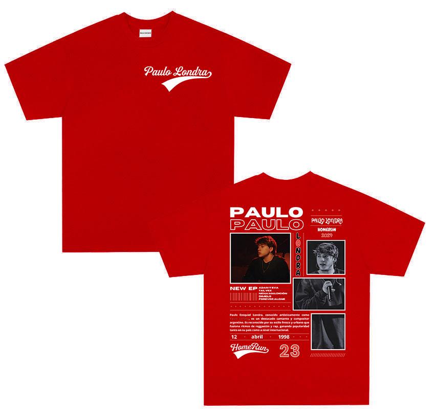 Rapper Paulo Londra Homerun new album Tshirts Unisex Retro fashion Oversized T Shirts Unisex Hip Hop punk gothic Tshirt Streetwear S
Rapper Paulo Londra Homerun new album Tshirts Unisex Retro fashion Oversized T Shirts Unisex Hip Hop punk gothic Tshirt Streetwear S