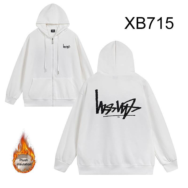 Stussy 2023 Winter Thickened and Fleeced High Quality Cotton Stussy Letter Reversed Print Zipper Hoodie
Stussy 2023 Winter Thickened and Fleeced High Quality Cotton Stussy Letter Reversed Print Zipper Hoodie