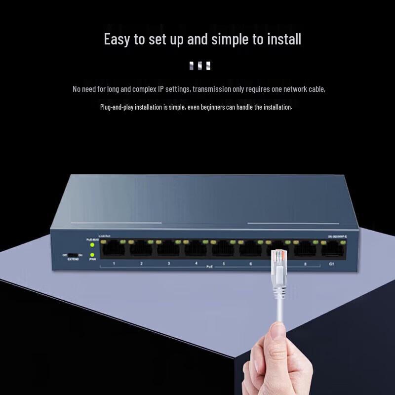 Hikvision 9-Port 100Mbps Unmanaged PoE Switch
Hikvision 9-Port 100Mbps Unmanaged PoE Switch