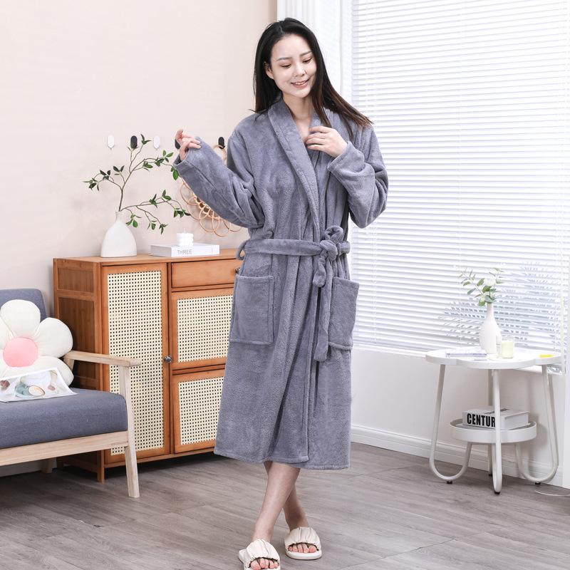 Халаты из кораллового флиса для пары: Носимая, Завязывающаяся, С длинным рукавом, Впитывающая, Быстросохнущая пижама для мужчин и женщин. One Size
Халаты из кораллового флиса для пары: Носимая, Завязывающаяся, С длинным рукавом, Впитывающая, Быстросохнущая пижама для мужчин и женщин. One Size