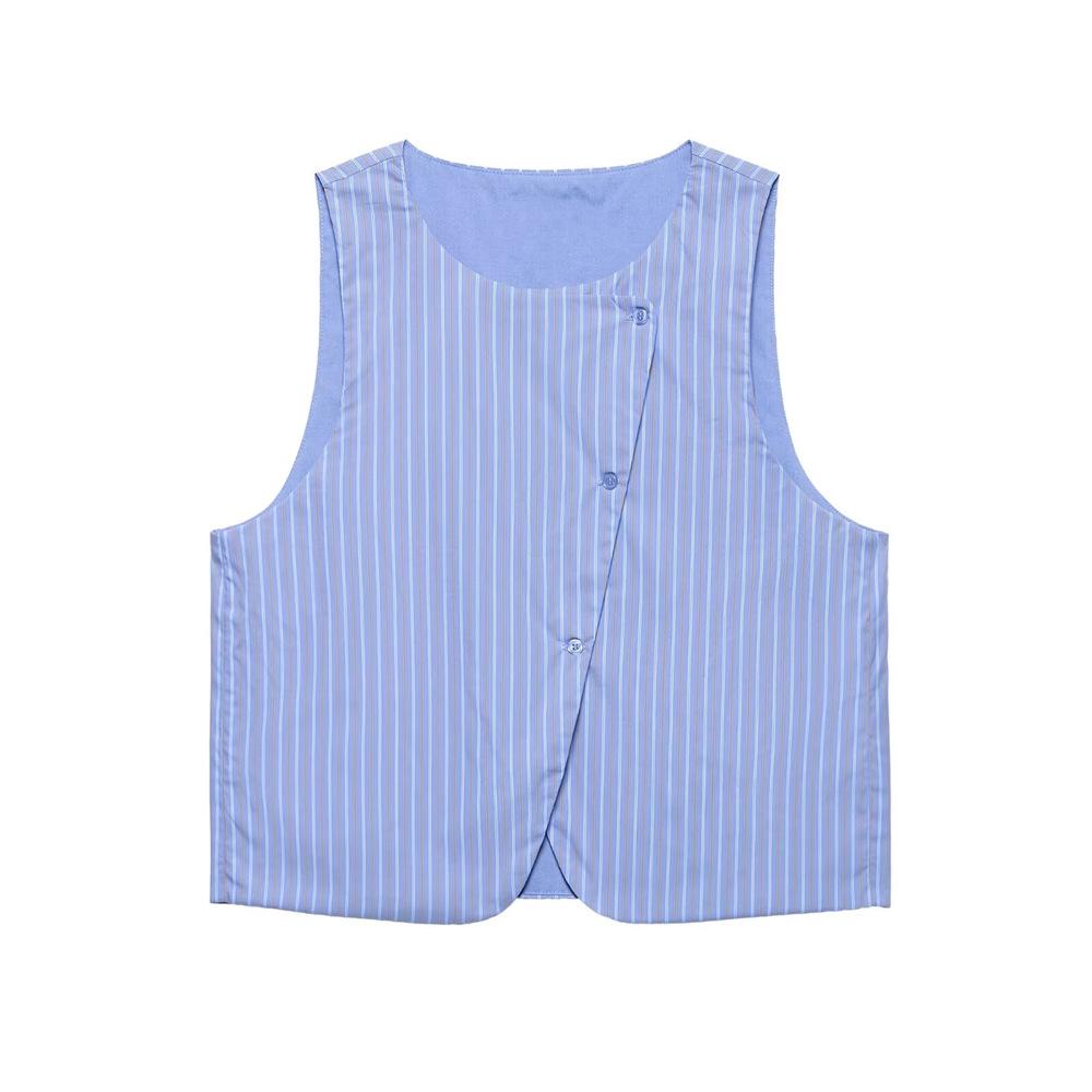 2025 Женский приталенный полосатый жилет и комплект длинных брюк средней посадки для весны/лета Large синий
2025 Женский приталенный полосатый жилет и комплект длинных брюк средней посадки для весны/лета Large синий