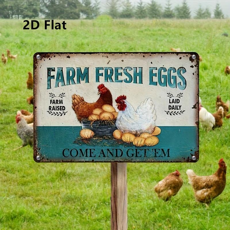 Vintage Farm Fresh Eggs Come And Get Em Chicken Egg Farm Metal Tin Sign Retro Iron Painting Wall Art Plaque For Kitchen Farmh 20x30cm(7.8x11.8inch)
Vintage Farm Fresh Eggs Come And Get Em Chicken Egg Farm Metal Tin Sign Retro Iron Painting Wall Art Plaque For Kitchen Farmh 20x30cm(7.8x11.8inch)