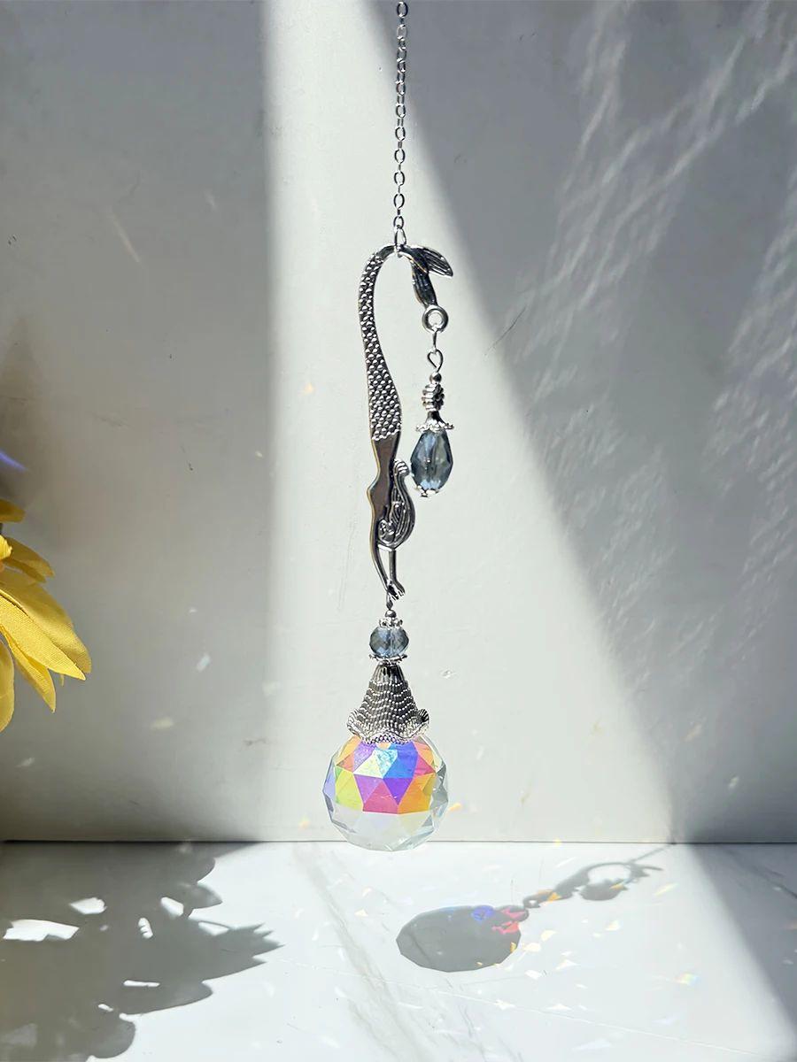 1Pc Elegant Mermaid Crystal Dream Catcher, Suitable for Balcony Decoration, Garden Arrangement, Window Display, and Various Occasions - an Ideal
1Pc Elegant Mermaid Crystal Dream Catcher, Suitable for Balcony Decoration, Garden Arrangement, Window Display, and Various Occasions - an Ideal