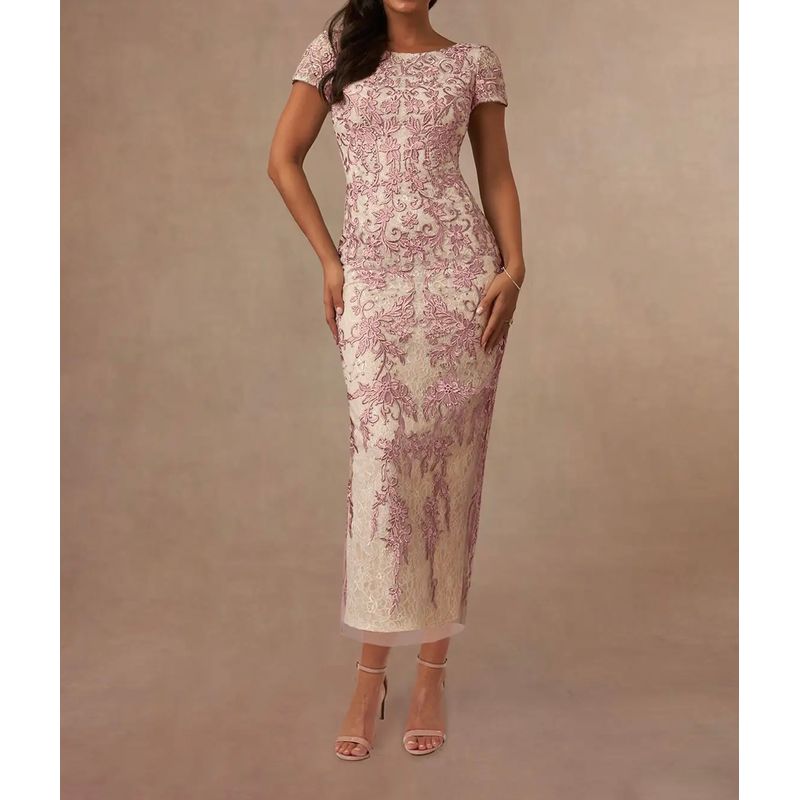 Foreign Trade Order A s High Quality Exquisite Crochet Embroidered Lace Slimming Elegant Beautiful Sheath Royal Sister Dress Women Pink 30
Foreign Trade Order A s High Quality Exquisite Crochet Embroidered Lace Slimming Elegant Beautiful Sheath Royal Sister Dress Women Pink 30