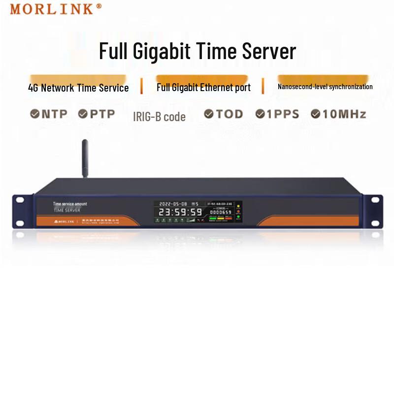 MORLINK Gigabit NTP/PTP Time Server with GPS/Beidou & 4G Sync
MORLINK Gigabit NTP/PTP Time Server with GPS/Beidou & 4G Sync