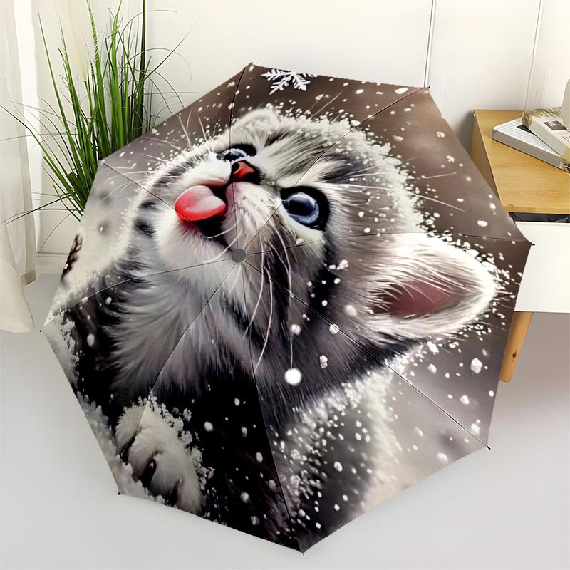 1pc Kitten Snow Open/Close Folding Umbrella, All- Portable Umbrella for & Men, Stylish Accessory (Holiday Gift) 8-Rib yy251213105
1pc Kitten Snow Open/Close Folding Umbrella, All- Portable Umbrella for & Men, Stylish Accessory (Holiday Gift) 8-Rib yy251213105