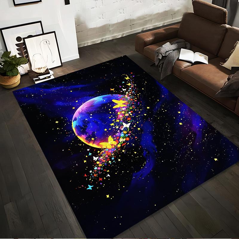 Galaxy-Themed Carpet with Planets, Colorful Butterflies, and Stars Design Suitable for use as an anti-slip for living room bedroom sofas 40x60cm( 15x23in )
Galaxy-Themed Carpet with Planets, Colorful Butterflies, and Stars Design Suitable for use as an anti-slip for living room bedroom sofas 40x60cm( 15x23in )