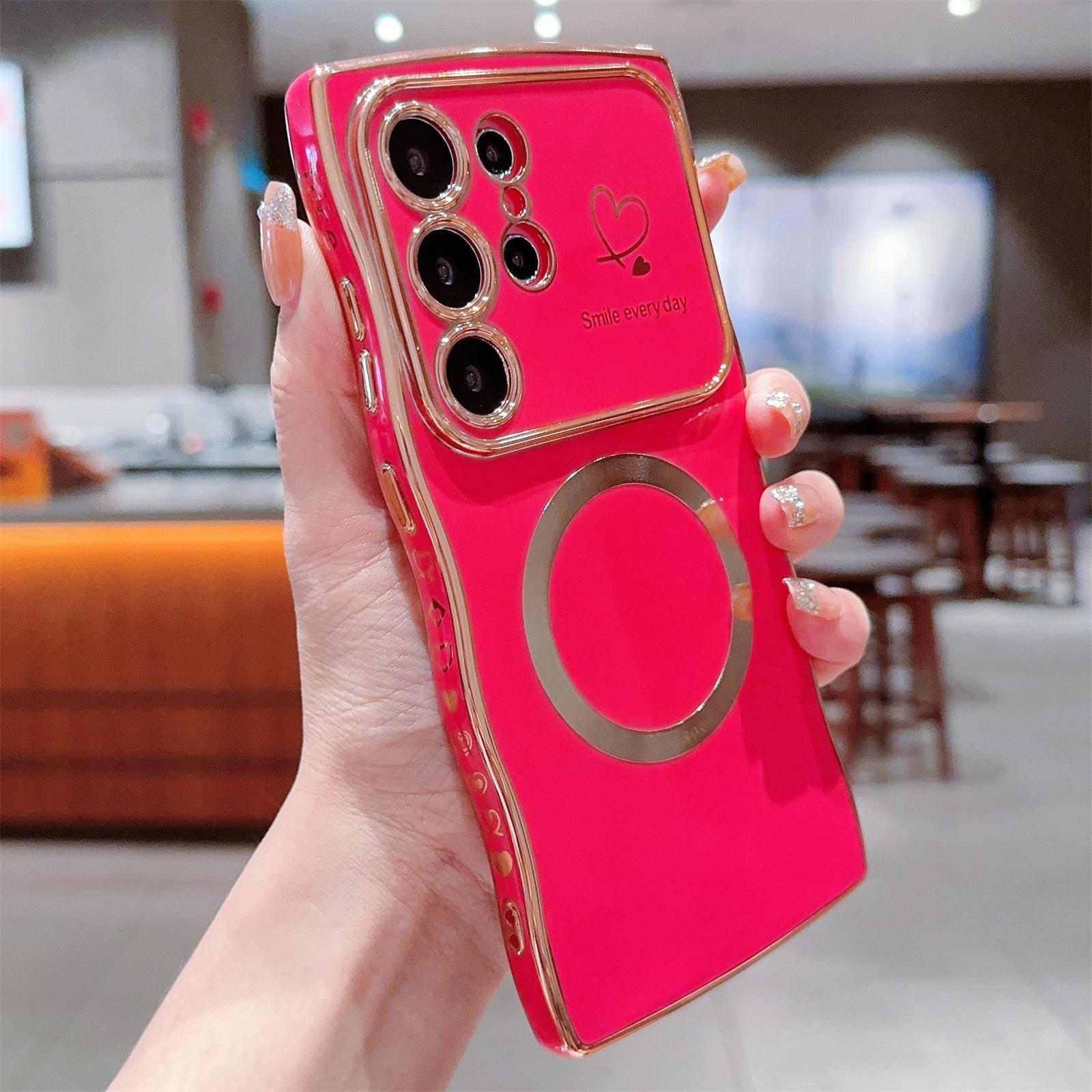 For Samsung Galaxy S25 Ultra Magnetic Case Electroplating Curly Frame TPU Phone Cover Large Window Rose
For Samsung Galaxy S25 Ultra Magnetic Case Electroplating Curly Frame TPU Phone Cover Large Window Rose