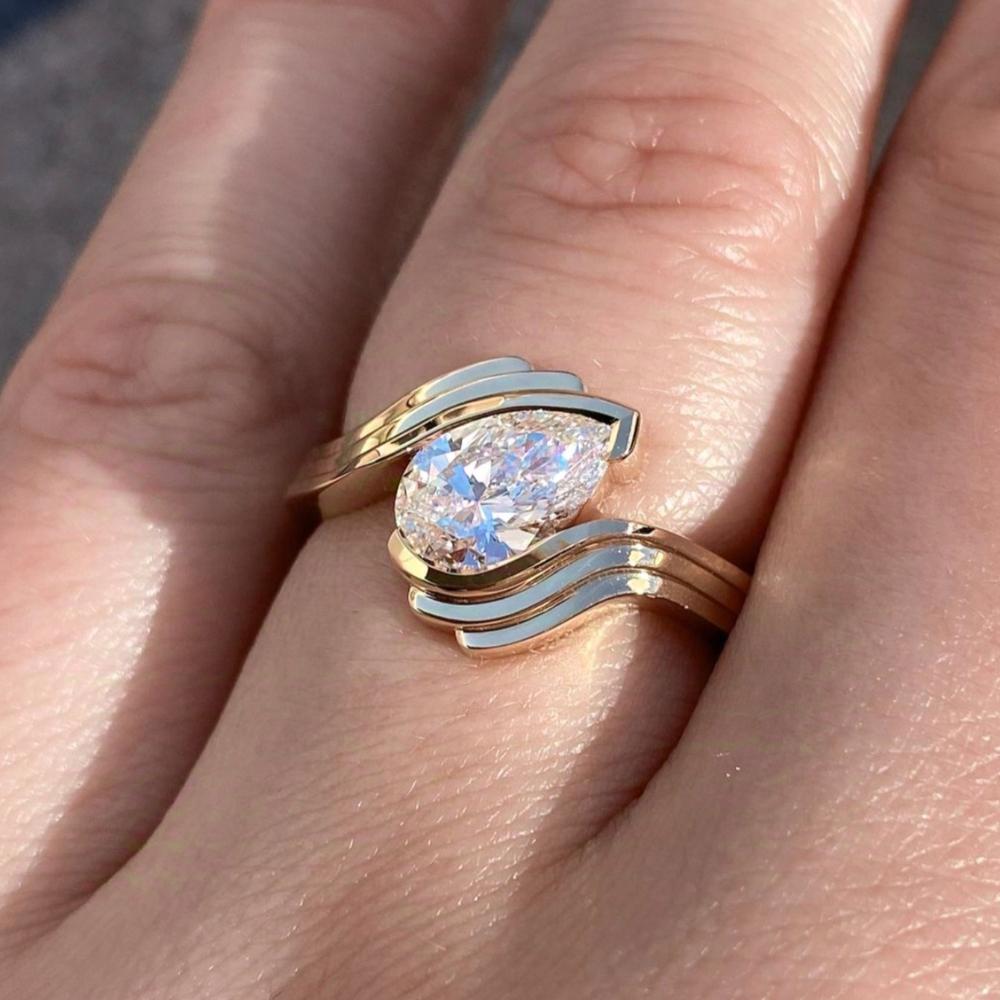 S925 Silver Water Drop 2CT Moissanite Ring Set Fine Jewelry Gold Plated 18k Suitable for Gift Giving Birthday Gift 9 золотистий
S925 Silver Water Drop 2CT Moissanite Ring Set Fine Jewelry Gold Plated 18k Suitable for Gift Giving Birthday Gift 9 золотистий