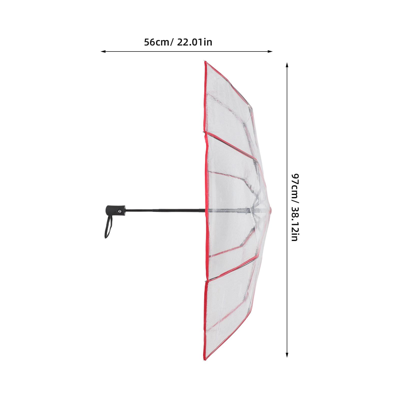Clear Automatic Foldable Umbrella Threefold Compact Transparent Rainproof Design for Women Men Wedding Travel Purple Iron&12K красный
Clear Automatic Foldable Umbrella Threefold Compact Transparent Rainproof Design for Women Men Wedding Travel Purple Iron&12K красный