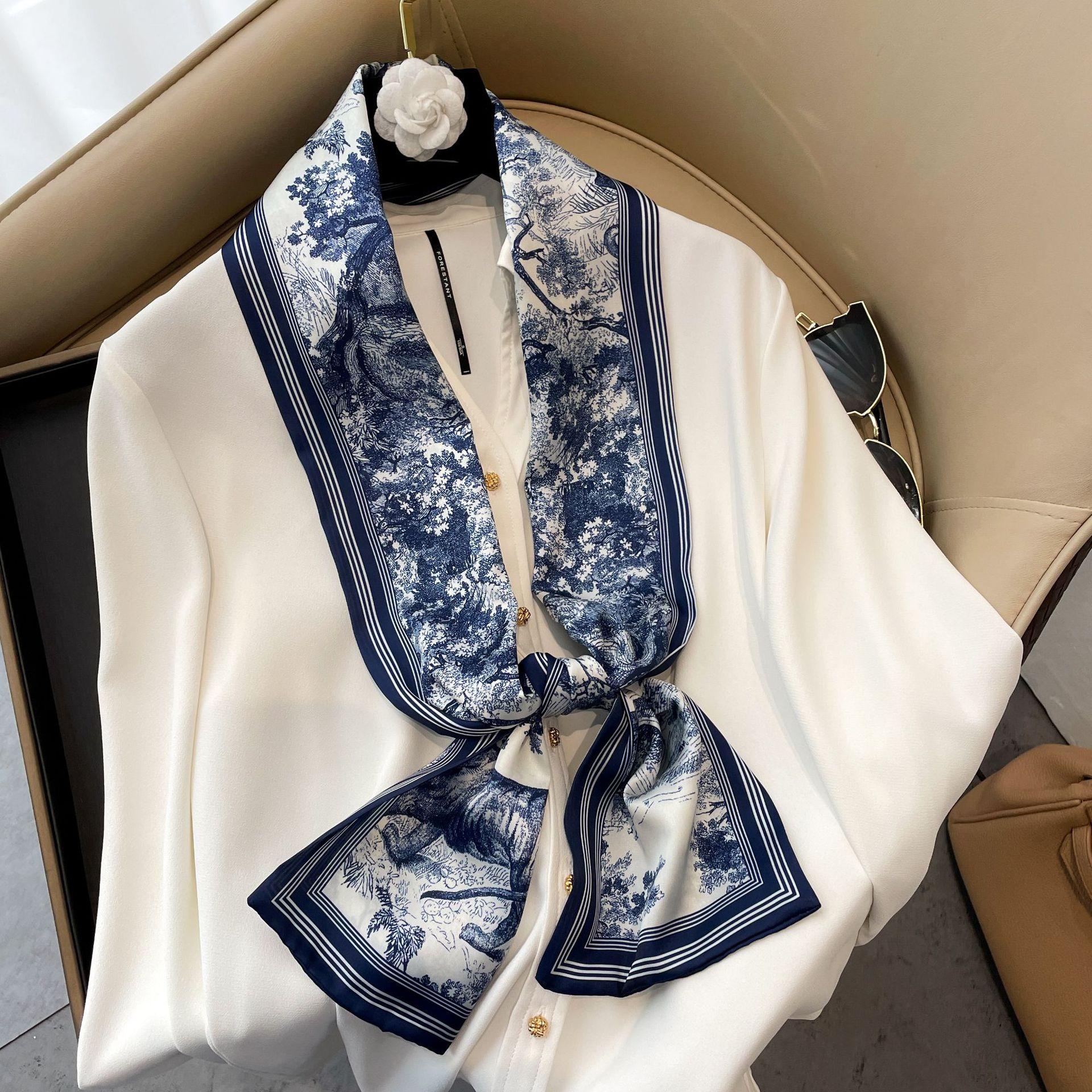 Високоякісні розкішні шовкові шарфи пов язка на голову Шарфи шийний шарф для жінок ланцюжок шовковий шарф жіноча декоративна хустка 150-17cm
Високоякісні розкішні шовкові шарфи пов язка на голову Шарфи шийний шарф для жінок ланцюжок шовковий шарф жіноча декоративна хустка 150-17cm