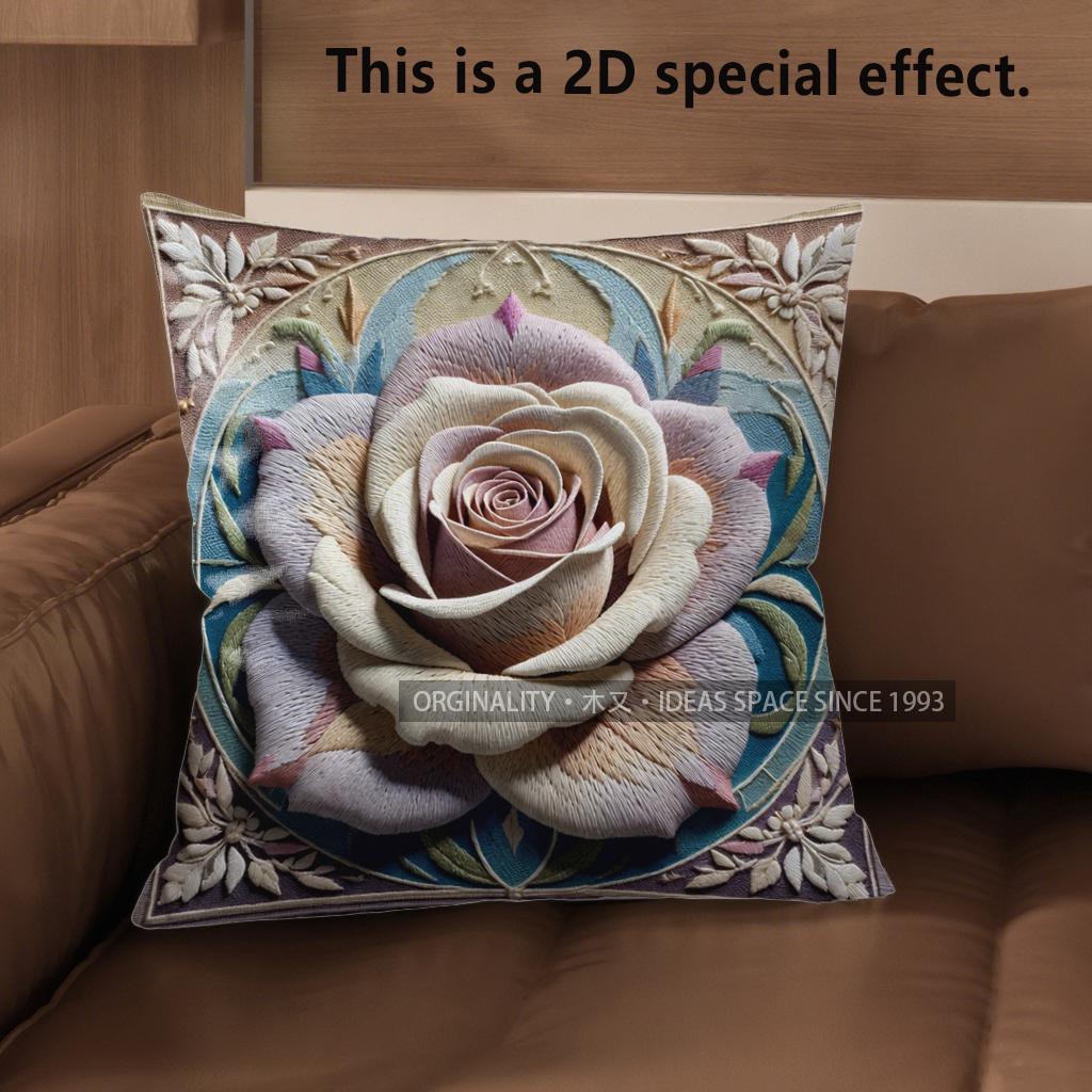 2D Vintage Embossed Rose Floral Throw Pillow Covers Pattern Cushion Cover Suitable For Sofa Bedroom Car Pillow Cover 40x40cm
2D Vintage Embossed Rose Floral Throw Pillow Covers Pattern Cushion Cover Suitable For Sofa Bedroom Car Pillow Cover 40x40cm