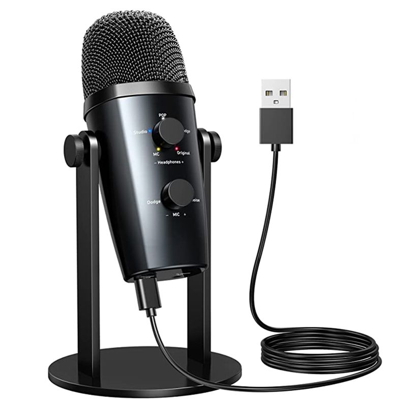 ABNR USB Microphone For PC/PS4/5/Laptop/Phone, 4 Sound Modes, Noise Reduction And Reverb чорний
ABNR USB Microphone For PC/PS4/5/Laptop/Phone, 4 Sound Modes, Noise Reduction And Reverb чорний