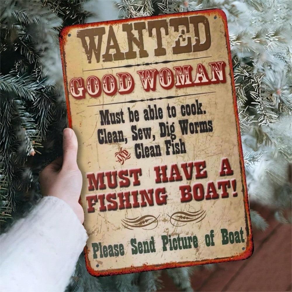 Wanted Good Woman Vintage Metal Poster, Country Style Home Wall Decor Funny Tin Sign
Wanted Good Woman Vintage Metal Poster, Country Style Home Wall Decor Funny Tin Sign
