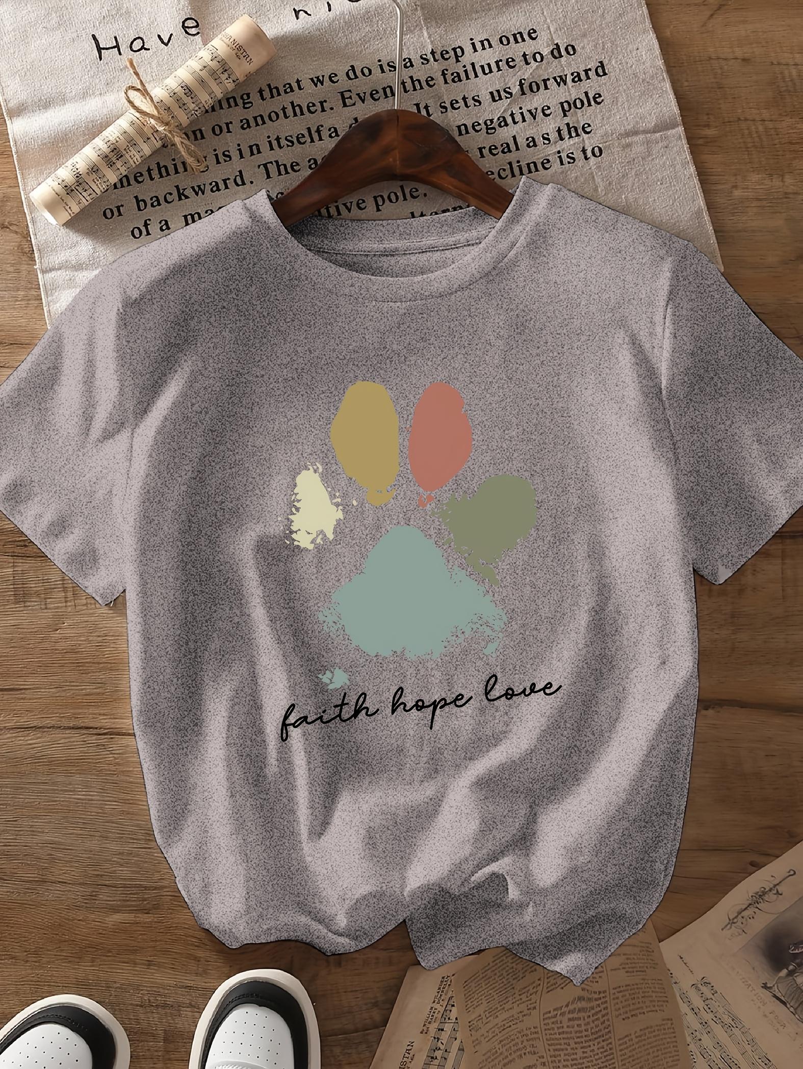 2026 Summer Faith Hope Love Paw Print Womens Tee Boho Pet Graphic Casual Dog Lover Top 3XL
2026 Summer Faith Hope Love Paw Print Womens Tee Boho Pet Graphic Casual Dog Lover Top 3XL