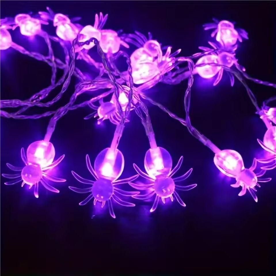 1PC Halloween Purple Spider LED Lights Battery Powered Hanging Lamp Horror Decoration Lights For Party&Haunted House 1.5M10LED
1PC Halloween Purple Spider LED Lights Battery Powered Hanging Lamp Horror Decoration Lights For Party&Haunted House 1.5M10LED