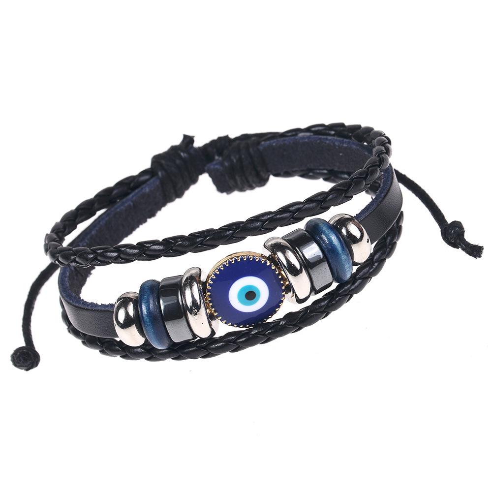 European and American Retro Oil Drip Blue Eye Cowhide Leather Bracelet чёрный
European and American Retro Oil Drip Blue Eye Cowhide Leather Bracelet чёрный