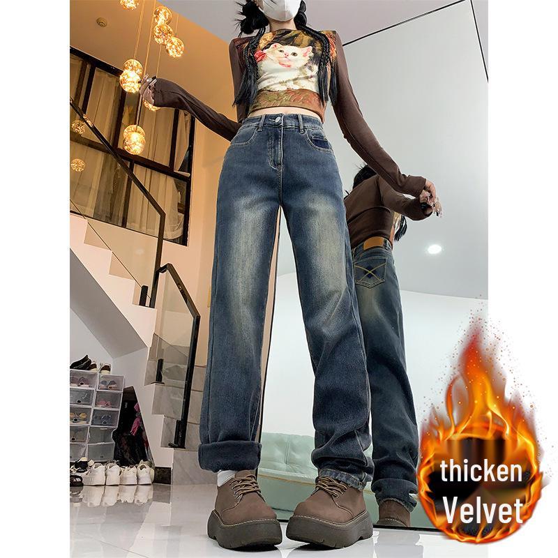 High-Waisted Fleece-Lined Loose Harem Jeans for Women - Plus Size Slimming Dad Pants, 2024 Autumn/Winter Collection S
High-Waisted Fleece-Lined Loose Harem Jeans for Women - Plus Size Slimming Dad Pants, 2024 Autumn/Winter Collection S