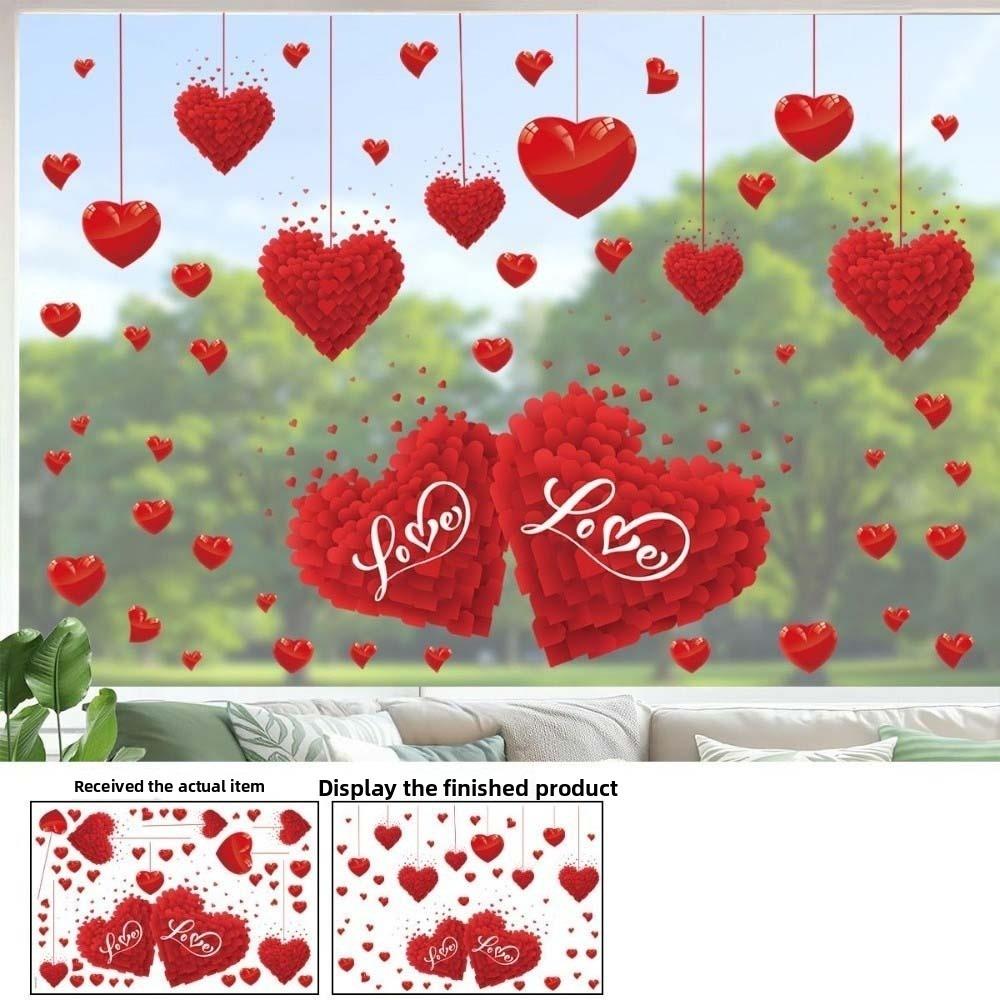 PVC Valentine s Day Window Stickers Pink Red Flower Rose Creative Decorative Love Heart Window Decals Removable Static
PVC Valentine s Day Window Stickers Pink Red Flower Rose Creative Decorative Love Heart Window Decals Removable Static