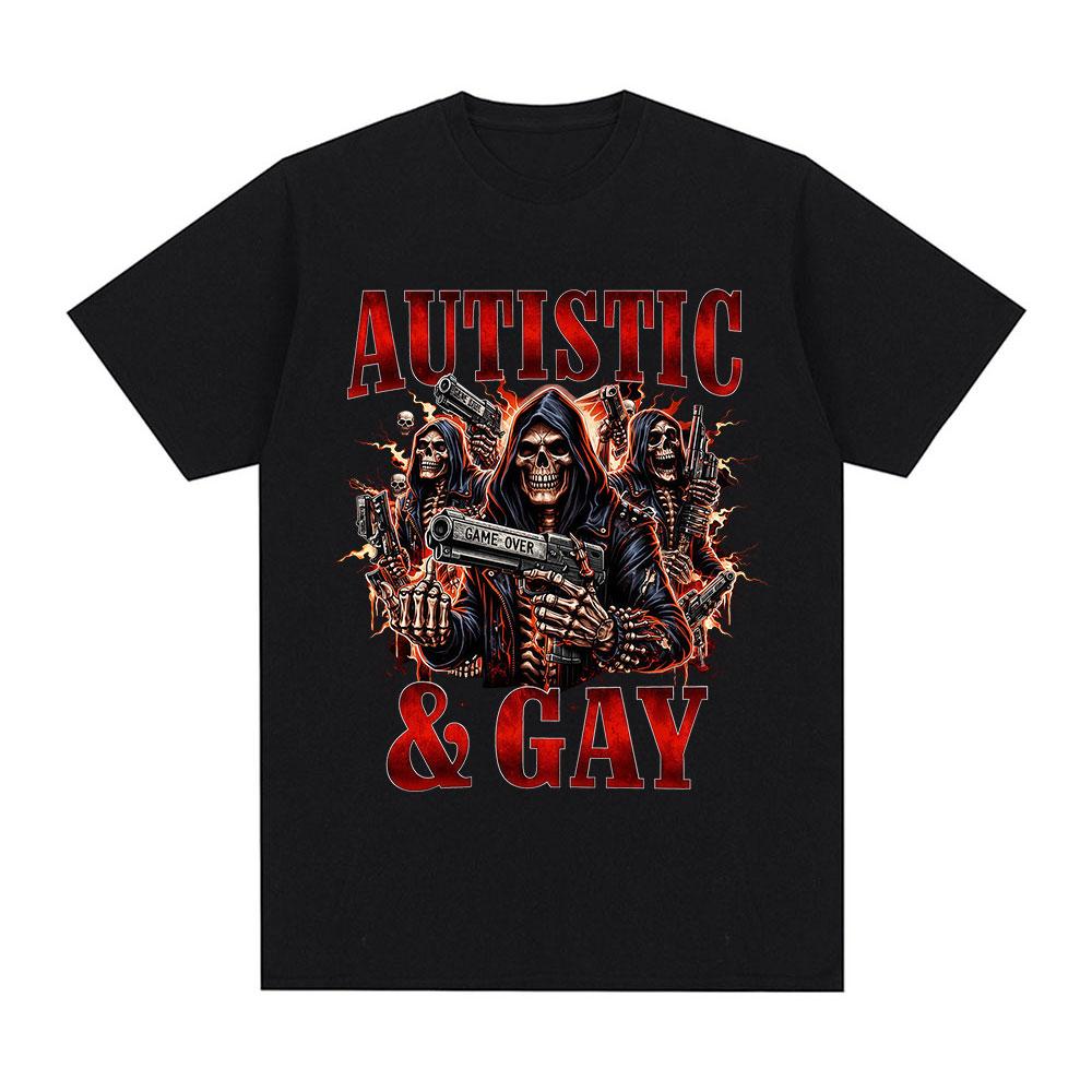 Autistic and Gay Skeleton Funny Skeleton Meme T-shirts Men Clothing Vintage Gothic Short Sleeves T-shirt Cotton Summer T Shir... 5XL різнокольоровий
Autistic and Gay Skeleton Funny Skeleton Meme T-shirts Men Clothing Vintage Gothic Short Sleeves T-shirt Cotton Summer T Shir... 5XL різнокольоровий