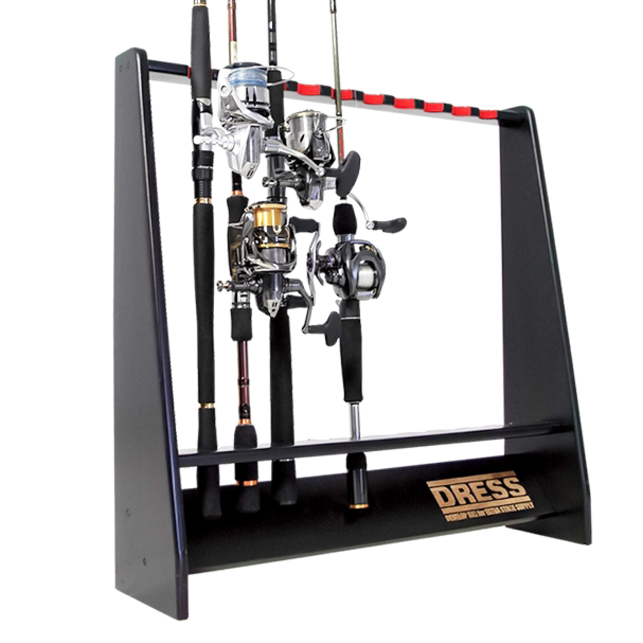 DRESS Wooden Rod Stand for 10 Rod Fishing Room Rods, Storage, Holder, Fishing, Gear, Rods, Stylish, Interior, Black,
DRESS Wooden Rod Stand for 10 Rod Fishing Room Rods, Storage, Holder, Fishing, Gear, Rods, Stylish, Interior, Black,