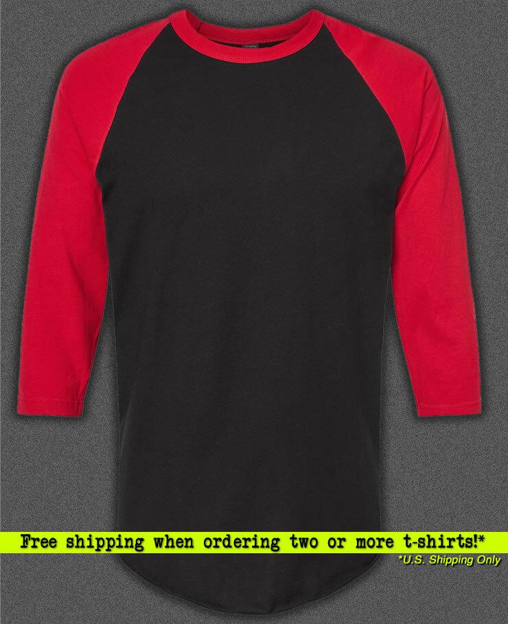 Raglan T-Shirt, Baseball Casual Sports Jersey Tee Black & Red, Tultex Unisex Unisex T-Shirt S
Raglan T-Shirt, Baseball Casual Sports Jersey Tee Black & Red, Tultex Unisex Unisex T-Shirt S