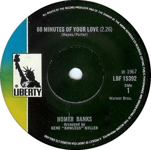 7inch Record HOMER BANKS - 60 Minutes Of Your Love LBF15392 Liberty 1970 UK Soul/Funk Used
7inch Record HOMER BANKS - 60 Minutes Of Your Love LBF15392 Liberty 1970 UK Soul/Funk Used