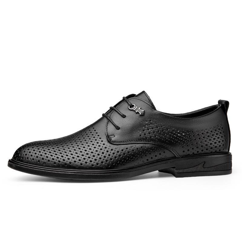 Men s leather shoes summer new business casual dress shoes men s perforated cowhide hollow breathable black leather shoes men 38
Men s leather shoes summer new business casual dress shoes men s perforated cowhide hollow breathable black leather shoes men 38