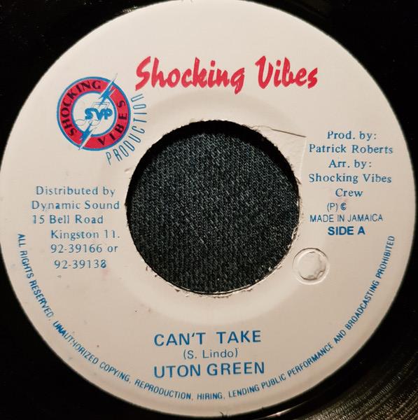 7inch Record UTAN GREEN - Can t Take NONE Shocking Vibes 1993 Jamaica Reggae, Ska & Dub Used
7inch Record UTAN GREEN - Can t Take NONE Shocking Vibes 1993 Jamaica Reggae, Ska & Dub Used
