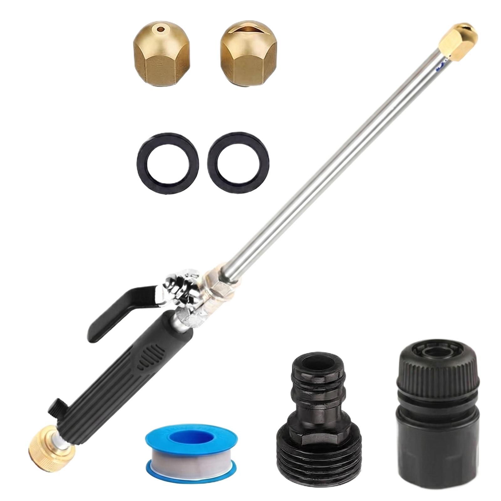 High Pressure Water Spray Gun Kit with Adjustable Nozzle and Brass Fittings Includes Teflon Tape and Hose Connectors for Outdoor Cleaning One Size чёрный
High Pressure Water Spray Gun Kit with Adjustable Nozzle and Brass Fittings Includes Teflon Tape and Hose Connectors for Outdoor Cleaning One Size чёрный