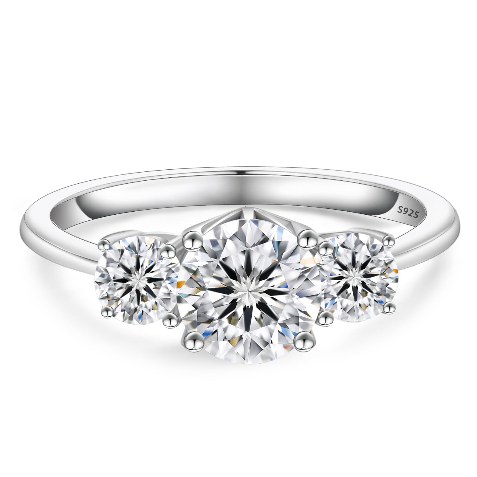 Engagement Ring 3 Stone Ring Diamond Ring Moissanite Ring Engagement Ring Jewelry Wedding Anniversary Women Eternity Gift KRKC&CO 1.6ct Women s (Size
Engagement Ring 3 Stone Ring Diamond Ring Moissanite Ring Engagement Ring Jewelry Wedding Anniversary Women Eternity Gift KRKC&CO 1.6ct Women s (Size